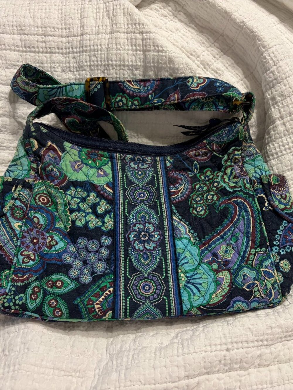 Vintage Vera Bradley Shoulder bag: Blues, Greens, and Purples Paisley